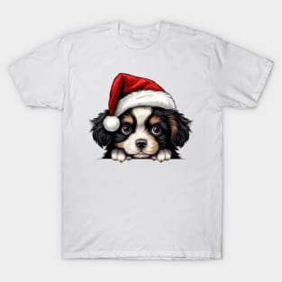 Christmas Peeking Puppy T-Shirt